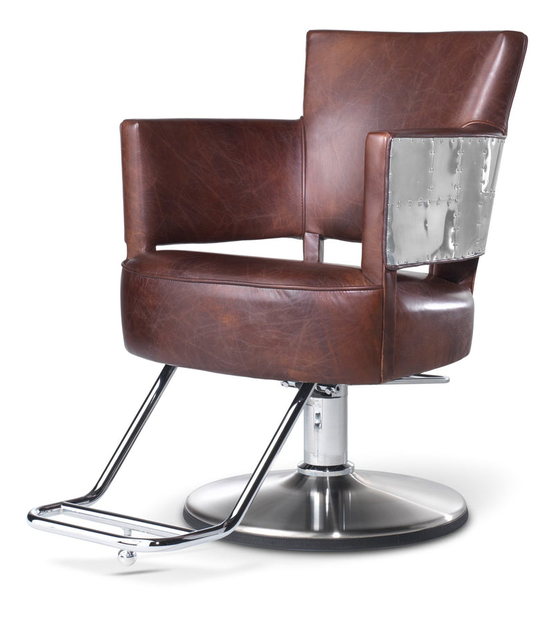 Takara Belmont Barber Chair Genuine Leather Halo Series Model Spitfire